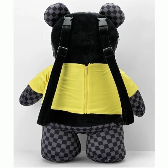 Sprayground x Spongebob Money Bear Teddy Bear Grey Checkered‎ Backpack - Picture 10 of 10